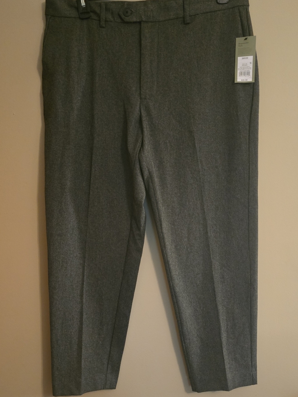 New Goodfellow Men's Size 36x30 Classic Gray Dress Pant Trousers